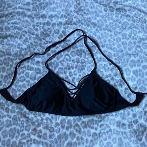 Black Criss-Cross Bikini Top (L)